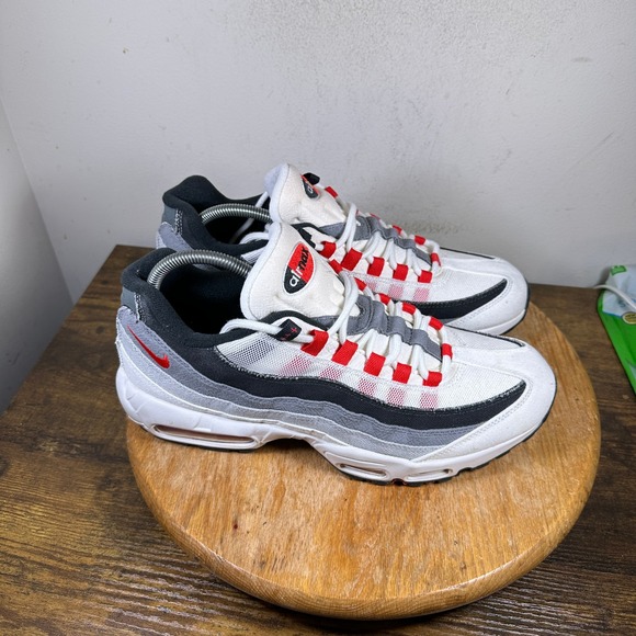 Nike Air Max 95 White Black Red Men's Athletic Shoes Size 11.5 DH9792-100
